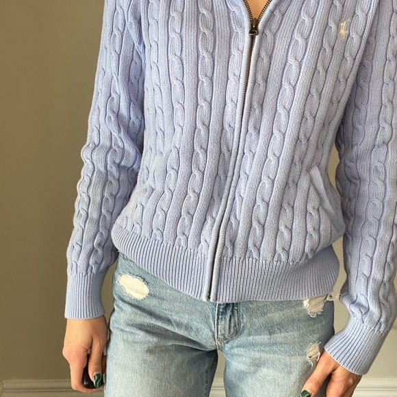 Polo cable knit zip up - Picture 3 of 4